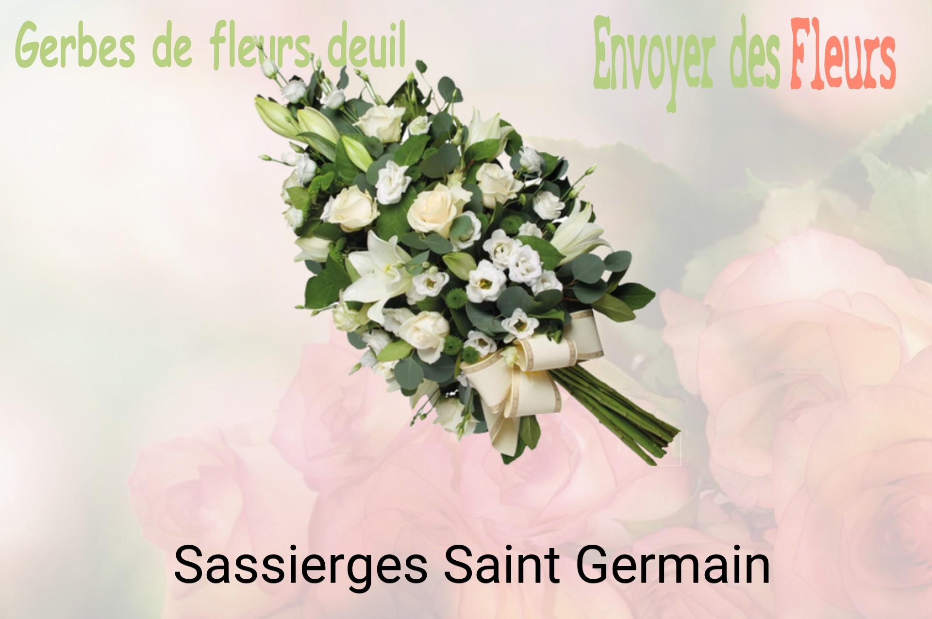 Gerbe de fleurs de deuil livrée à Sassierges-Saint-Germain